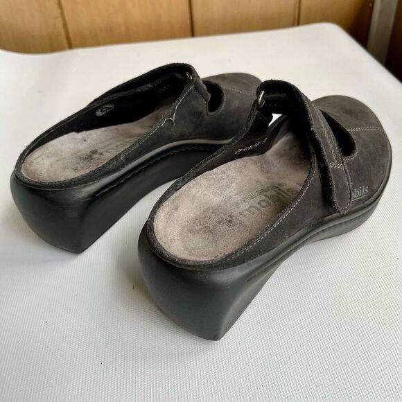 Mephisto Mobils Ergonomic Black Leather/Nubuck Fabienne Mary Jane Mules - 6.5/7 - Picture 3 of 12